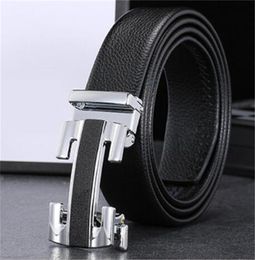 Belt men high-end leather automatic buckle cowhide business men's casual belts A020