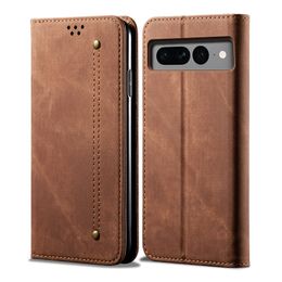 Jeans Phone Cases For Google Pixel 9 8A 8 7 7A 6 6A Pro Samsung Iphone Wallet Leather Cover Case