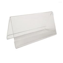 Frames 1pc Clear Acrylic Price Tag Sign Card Holder Stands Poster Racks Plastic Mini Label Frame Display