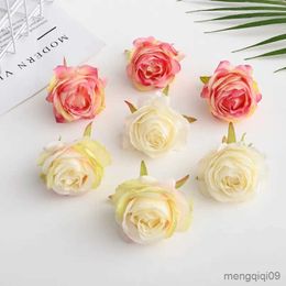 Christmas Decorations Artificial Flowers Cheap Silk Roses Head For Home Wedding Decoration Christmas DIY Scrapbook Craft Supplies Plants R230928