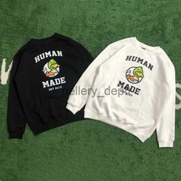 Womens Hoodies Sweatshirts Kanye666 Nigo HUMAN MADE Harajuku Loose Trend Brand Casual Velvet Cotton Duck Printed Clothing Tops Sweatshirt Pullover For J230928
