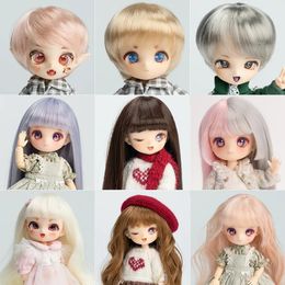 Dolls Ob11 Doll Wigs Soft Cute Braid Hair Bangs Long Hair Doll Special Wig Doll Accessories Multi-Color For 1/12 Bjd Gsc Ymy 230928