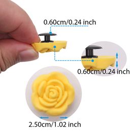 Wholesale 100Pcs PVC Yellow Chocolate Smile Bear Flower Candy Love You Baby Rabbit Pineapple Buckle Accessories For Children Backpack Button Clog