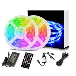 Music Sound Active LED Strips 12V 5050 RGB Smart LEDs Flexible Strip Intelligent Light Tape 5M Set 300LEDs Waterproof LL