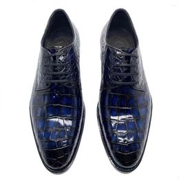 Arrival Chue Shoes Men KEXIMA Dress Formal Crocodile Leather Brush Color Sole Lace Up 701