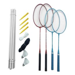 Badminton Set Portable Outdoor Badminton Combination Set Net System System Training Outdoor Families Sports268N