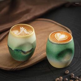 Coffee Pots Qingshan Semi-Colorful Guanshan Ceramic Concentrated Cup Tea Cups Master Creative Slightly Luxury Colored Glaze 230ml