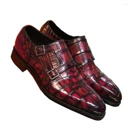 Shoes Men Male Yingshangb Arrival Dress Formal Crocodile Leather Brush Color 510