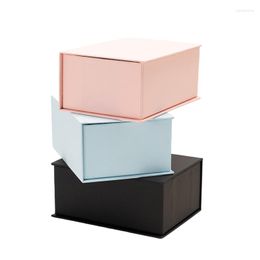 Gift Wrap 2pcs Luxury Box Rigid Magnetic Paper Packaging Flap Book Shape Storage