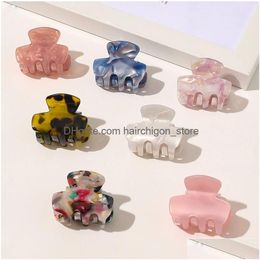 Hair Accessories Mini Claw Women Girls Acrylic Scrub Black Crab For Simple Clamps Drop Delivery Products Dhger