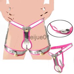 Bondage Male Chastity Belt Heart Shaped Lock Panties Penis Cock Cage with Catheter Detachable Anal Plug BDSM Restraint Thigh Cuffs Men x0928