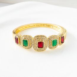 Bangle Arabic Style Decoration Jewelry Colored Rhinestone Opening Open Buckle Alloy Bracelets Wholesale Arab