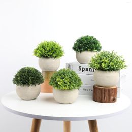 Decorative Flowers Simulated Desktop Mini Potted Plant Decoration Flower Small Bonsai Nordic Artificial