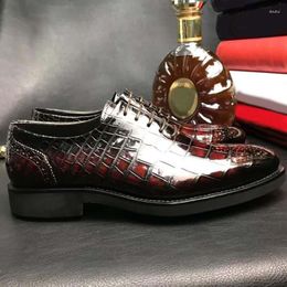 Shoe Dressca Men Formal Chucse Shoes Ccarocdile Leather Wedding Business Dinncaer Ccaarving 972