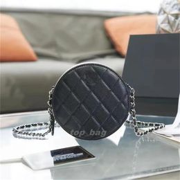 Fashion Bags Luxury handbag Black Gold Round crossbody Bag New black lychee skin mini round bun shoulder bag crossbody bag