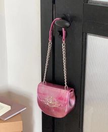 Designer Chain Handbag Tote Bag For Luxury Women Shoulder Bag Solid Colour Bright PU Totes Crossbody Bag