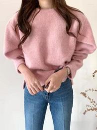 Women's Sweaters Korean Official Website Autumn And Winter Chic Warm Knitting Bottomed Sweater Top Clothes