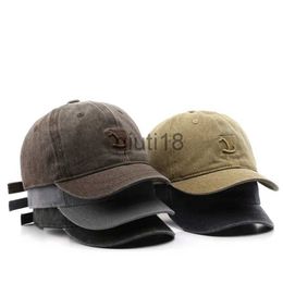 Ball Caps Cotton Baseball Cap Adjustable Strapback Vintage Washed Sun Dad Hat for Men Women Teens Short-Brimmed Baseball Cap Outdoor Cap x0928