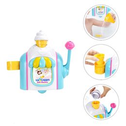 Baby Bath Toys Ice Cream Bubble Machine Automatic Child Plaything Blower Bath Toy Kids Maker Abs 230928