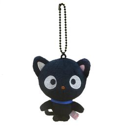 Plush Keychains Chococat Black Cat Plush Keychain Key Chain Cartoon Kawaii Cute Keychains Kids Toys for Girls Children Small Gifts 230927