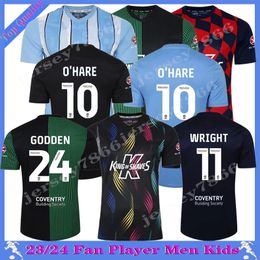 2023 2024 Coventry soccer jerseys O Hare Sheaf Gyokeres Godden Hamer 23 24 home Away blue men kids kit football shirts