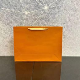 Orange Original Gift Paper bag handbags Tote bag high quality Fashion Shopping Bag Whole cheaper 0ap1170N