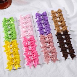 Hair Accessories 10Pcs Baby Clips Bows Alligator Clip Infant Kids Girls Headwear Hairpin Gift Ribbon Satin Wholesale