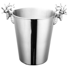 Ice Bucket Stainless Steel Wine Cooler Chiller Bottle Champagne Beer Cold Water Machine Bucke Buckets And Coolers296U