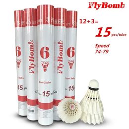 Balls 5tubeslot Badminton Shuttlecock FB6 Same Quality as A60 Goose Feather Flying Stability Durable Birdies Battledore L7000K05 230927