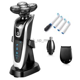 Electric Shaver 4in1 washable electric shaver for men facial grooming kit electric razor beard trimmer rechargeable head bald shaving machine YQ230928