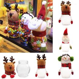 Christmas Decorations DIY 2021 Candy Bottle Box Storage Jar Holder Container Xmas Kids Gift Decor1266A