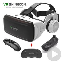 VRAR Accessorise 2023 VR Glasses Virtual Reality 3D Google Cardboard Headset Smartphone Ios Android with Gamepad 230927