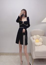 Self Portrait Long Sleeve Dress with Bottom Short Skirt