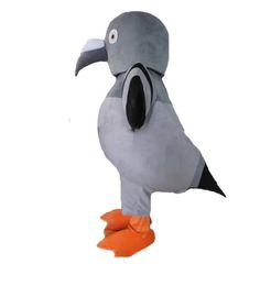 Halloween Grey pigeon Mascot Costume Top Quality Cartoon Bird Anime theme character Christmas Carnival Party Fancy Costumes