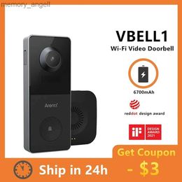 Doorbells Go 2K Video Doorbell Smart Intercom WiFi Door Bell Security Camera IP65 Waterproof Chargeable Battery Ring Alarm YQ230928