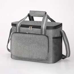 Storage Bags Portable Thermal Lunch Bag For Women Men Oxford Cloth Food Picnic Cooler Boxes Insulated Tote Container253p