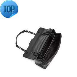 Kurt Geiger London Kensington Full Black Soft Leather Handbags Luxury Chains Shoulder Bag Big Cross Body Purse and bag6 SE
