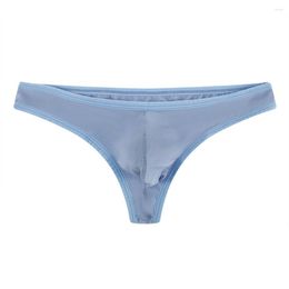 Underpants Sexy Low Waist Men Modal Convex Pouch Bikini G-String Briefs T Back Panties Scrotum Knickers Gay Brief