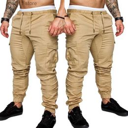 Men's Pants Hip Hop Mens Sport Joggers Jogging Fitness Pant Fashion Trousers Sweatpants Elastic Cuff Long Pants T230928