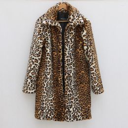 Men's Trench Coats Classic Leopard Print Fur Thicken Winter Warm Jacket Men Long Lapel Coat Casual Outdoor Outwear Overcoat