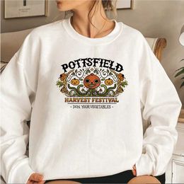 Women's Hoodies Sweatshirts Vintage Pottsfield Harvest Festival Sweatshirt Over The Garden Wall Hoodie Pumpkin Halloween Fall Retro Top YQ230928