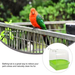 Other Bird Supplies Small Plastic Containers Bath Tub Basin Parrot Bathing Bathtub Birds Supply Accessories