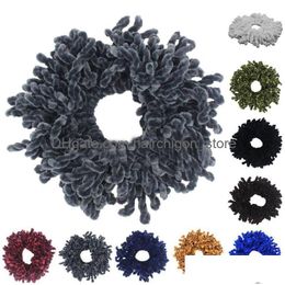 Hair Accessories Flexible Rubber Band Simple Hijab Volumizing Scrunchie Large Bow Headwear Hairband Headband Drop Delivery Products Dhwb3