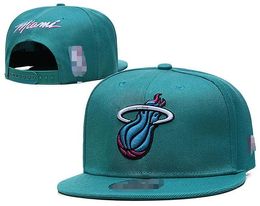 American Basketball Heat Snapback Hats 32 Teams Luxury Designer The Finals Champions Locker Room Casquette Sports Hat Strapback Snap Back Adjustable Cap a8