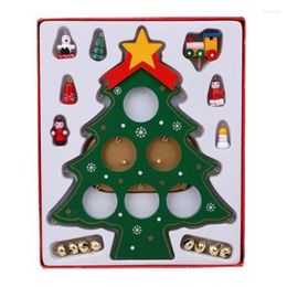 Christmas Decorations DIY Trees Mini Wooden Decor Ornaments Festival Party Xmas Tree Table Desk Decoration Children Gifts 2023