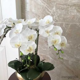 Christmas Decorations Set High Grade Artificial Orchids Arrangement Latex Real Touch Large Size Luxury Table Flower Home Decor No Vase