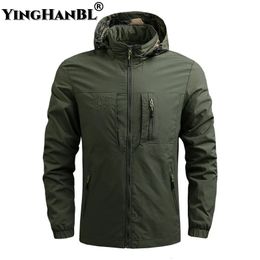 Mens Jackets Waterproof Jacket Men Soft Shell Military Tactical Cargo Windbreaker High Quality Casual Hooded Coat Male Outdoor 230927