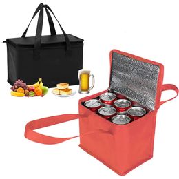Outdoor Bags Thermal Bag Insulated Beer Cooler Box Picnic Lunch Bento Trip BBQ Meal Drink Zip Pack Camping Supplies 230927
