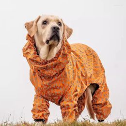 Dog Apparel Raincoat Labrador Super Expensive Golden Fur Side Grazing Medium Large Four-legged Windproof And Dirty Clothes