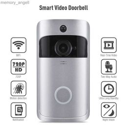 Doorbells WiFi Doorbell Smart Home 720P HD Wireless Phone Door Bell Chime Camera Security Video Intercom IR Night Vision For Apartments YQ230928